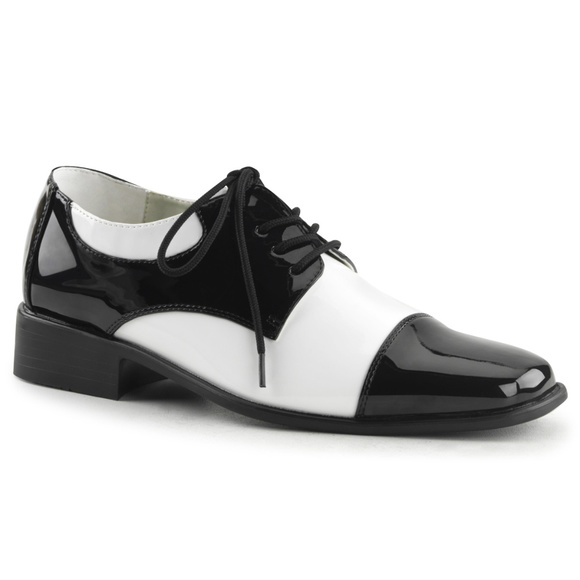 Mens Patent Lace Up 70s Disco Shoes main image 5